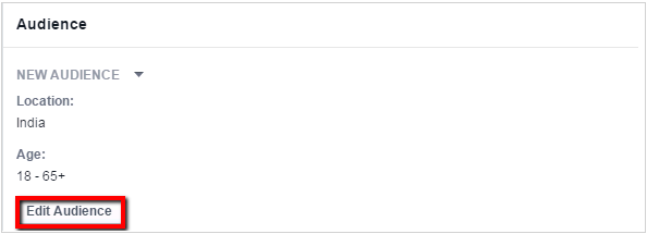 Edit audience for ad